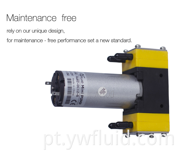 Micro 12V/24V DC de alta qualidade Power forte alta pressão elétrica de cabeça dupla diafragma líquido diafragma bomba-yw02-b-dc